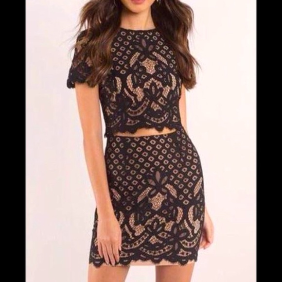 Lulus Dresses & Skirts - Lulu’s UO vibe lace two piece formal cocktail sexy!!